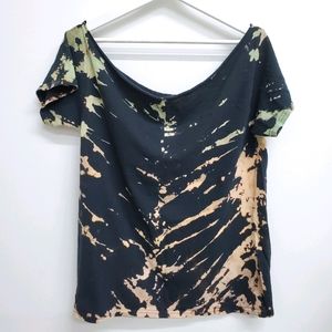 Black hand dyed T-shirt short sleeve size medium
